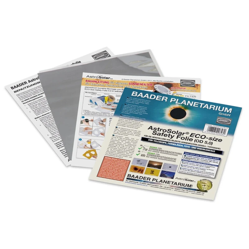 Baader napszűrő fólia ND5 (vizuális) - 14x15.5 cm Baader napszűrő fólia ND5 (vizuális) - 14x15.5 cm